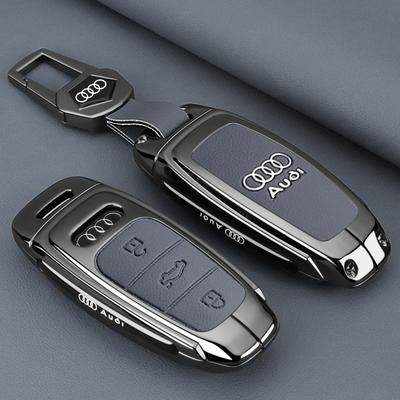 Leder Schlüsseletui Schale Schnalle Auto Schlüsselabdeckung für B A3 A4 B9 A6 A7 4K A8 E-tron Q5 Q8 C8 D5 SQ8 Auto Fernbedienung Schale