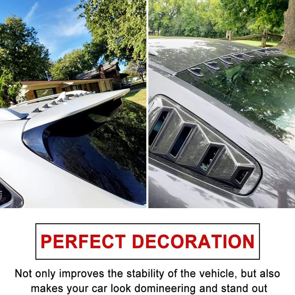 Alpha Racing Air Vortex Generator Shark Fin Set of 10 Spoiler, Roof Wing Pointed End Style