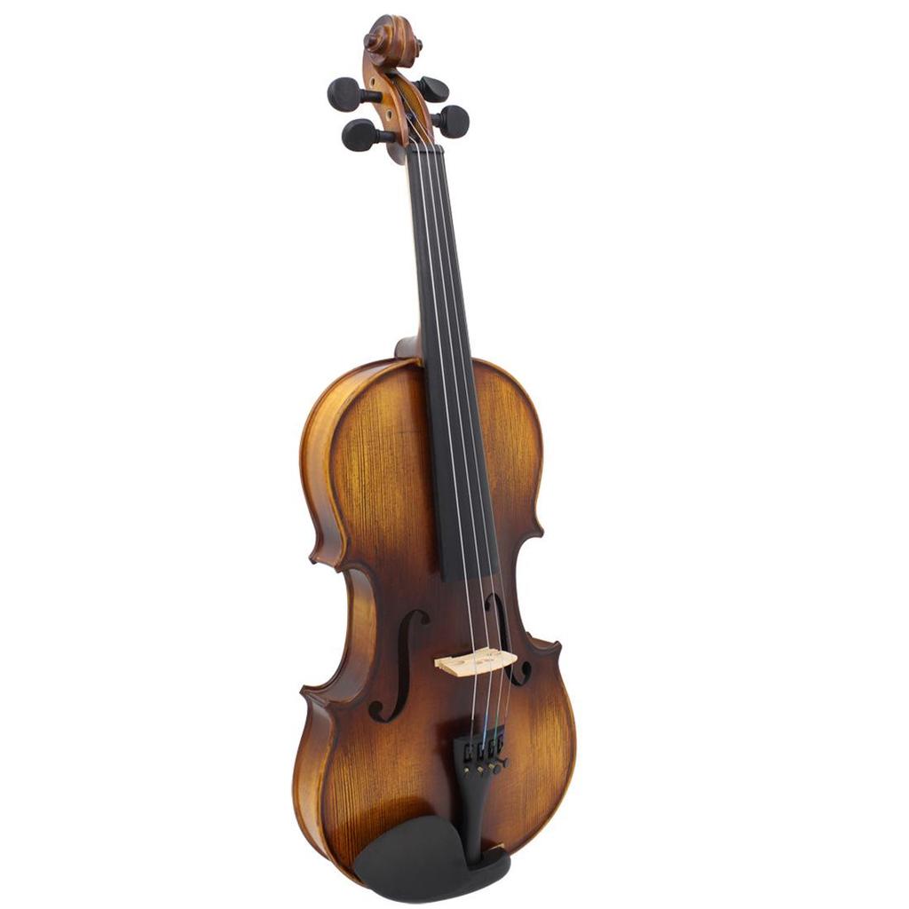 Vintage Matte Spruce Solid Wood Violin 4/4 for Adult Beginners