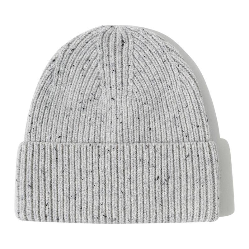 Classic Ribbed Knit Beanie-Unisex 100% Wool Hat for Autumn/Winter Business & Travel One Size Fits Most