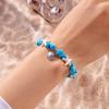 Fashion Sweet Pink Crystal Beaded Bracelet for Women Boho Turtle Starfish Shell Anklets Leg Foot Chain Summer Beach Jewelry Gift