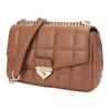 Michael Kors MK Soho Gold Buckle Flap Chain Elegant Solid Color Lambskin Shoulder Bag Crossbody Bag Large Women bags Caramel-Brown 30F0G1SL3L-230