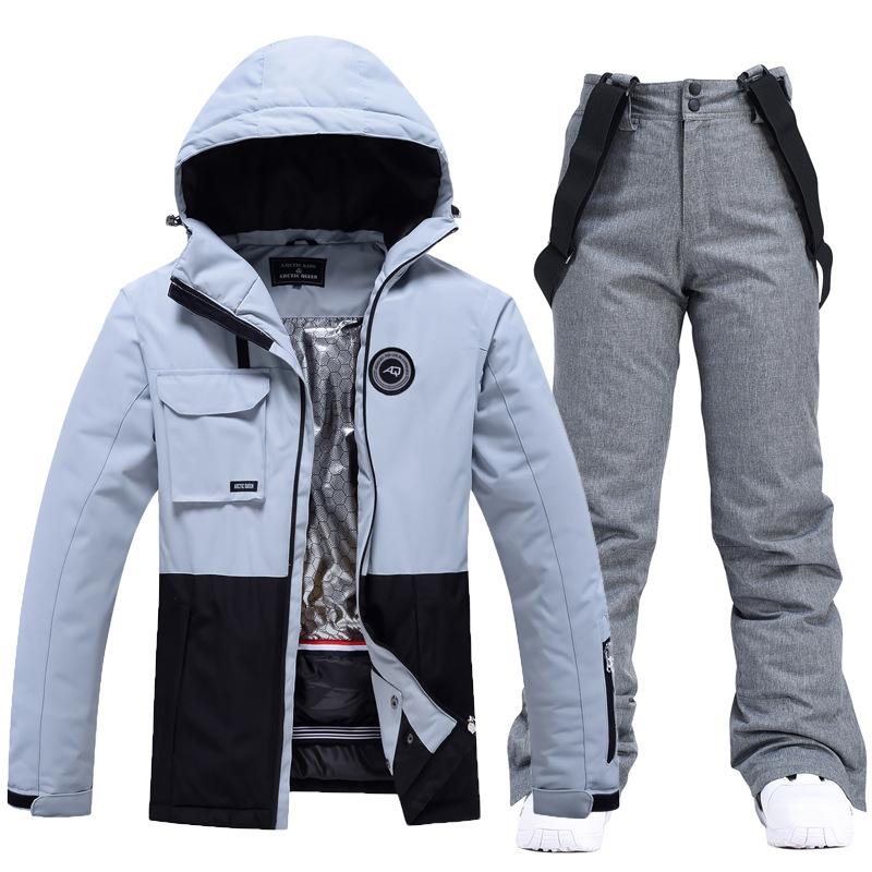 New ski suit, snowboard and double board men's and women's winter outdoor warm thickened ski suit set