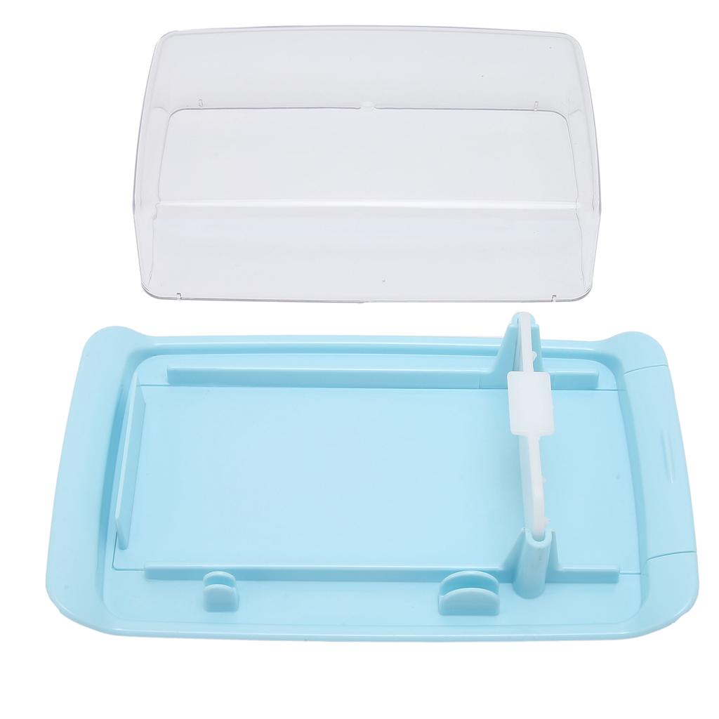 Krabička na krájení másla 2 v 1 Obdélníková Skrytá krabička na sýr pro Domov Restauraci Kuchyň Modrá