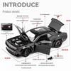 1:24 Hellcat Challenger Alloy Sports Car Model with Sound, Light, Pull-Back, and Openable Doors.