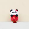 Panda Lantern Playful Plush Keychain Cuddly Stuffed Animal Charm For Your Collection