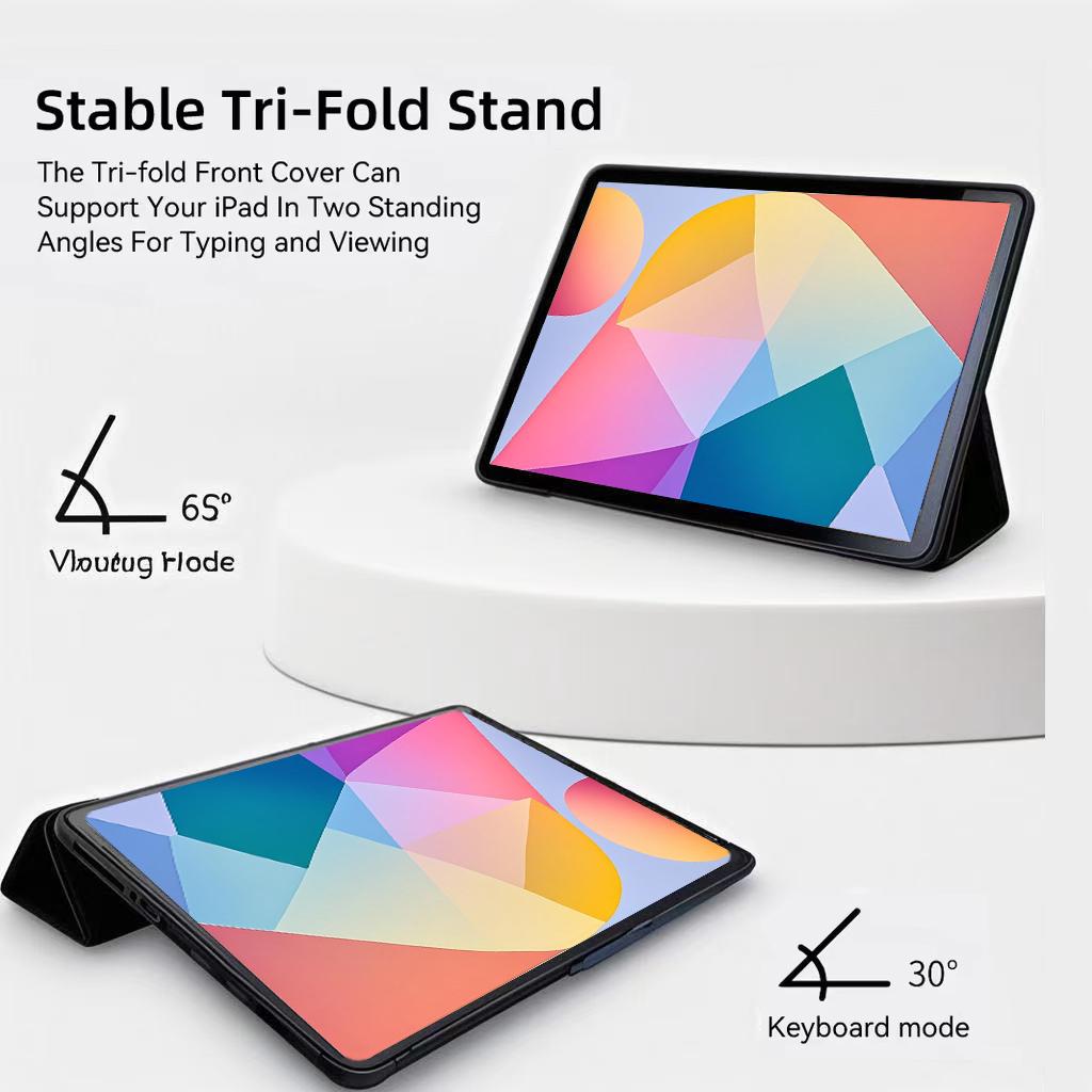 Hülle für Samsung Galaxy Tab S6 Lite 10,4'' // (SM-P620/P610/P613/P615), Magnetische Schlanke Faltständer-Hülle, Weiche Rückseite