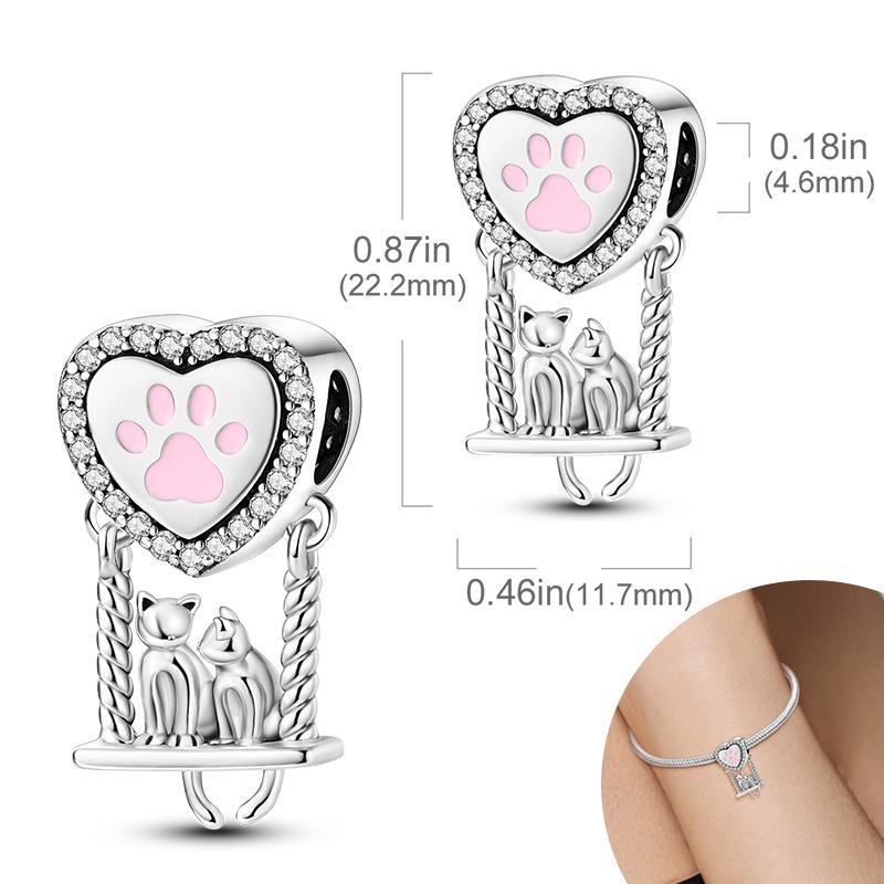 New Copper Plated Cute Dog Pets Charms Beads Fit Original Bracelet Charms Diy For Women Pendant Beads Jewelry Gift