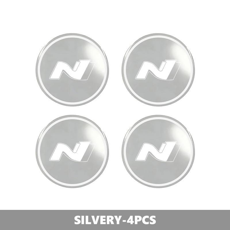 

For Hyundai 4PCS 56mm Car Logo Wheel Center Sticker Rim Caps Hub Cover Decal GDi i10 I10 N Line Solaris Genesis Azera Santafe