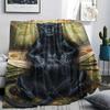 1Pc Sleepinganimals Print Flannel Blanket, High quality Comfortable for All Seasons, Home Decor, Warmth and Comfort, Perfect for Christmas Gifts