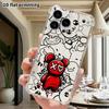 Phone Case: 2D Flat, Suitable for iPhone 18 17 16 15 14 13 Pro Protective Case, Trendy Toy Violent Bear, Perfect Christmas and Halloween Holiday Gift