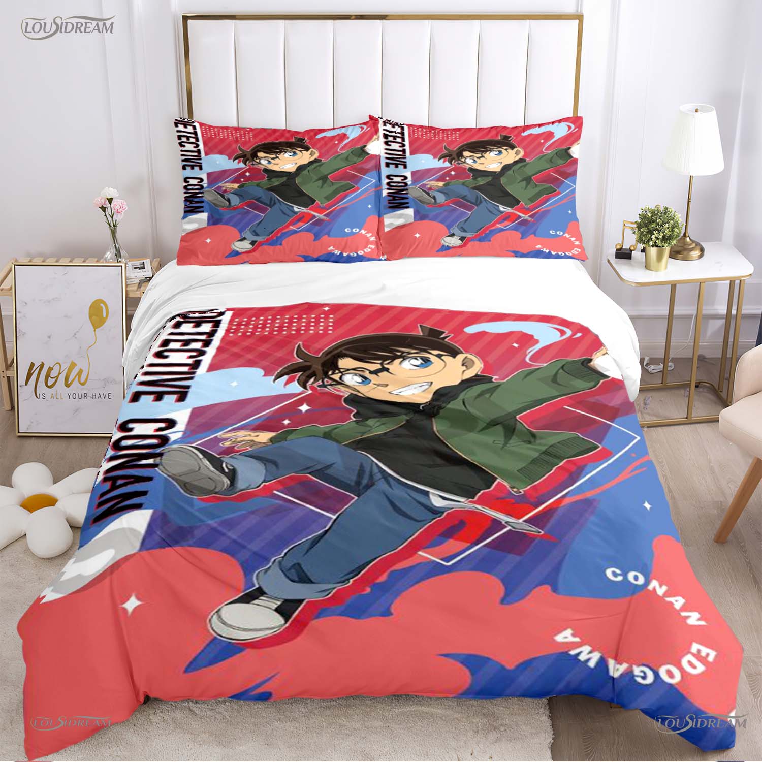 

Comforter Detect Conan Carton Anime All Season Comforter Bedding Set Soft And S Single/Double/Queen/King Comforter (quilt)-EU Single(135*200cm)3pcs