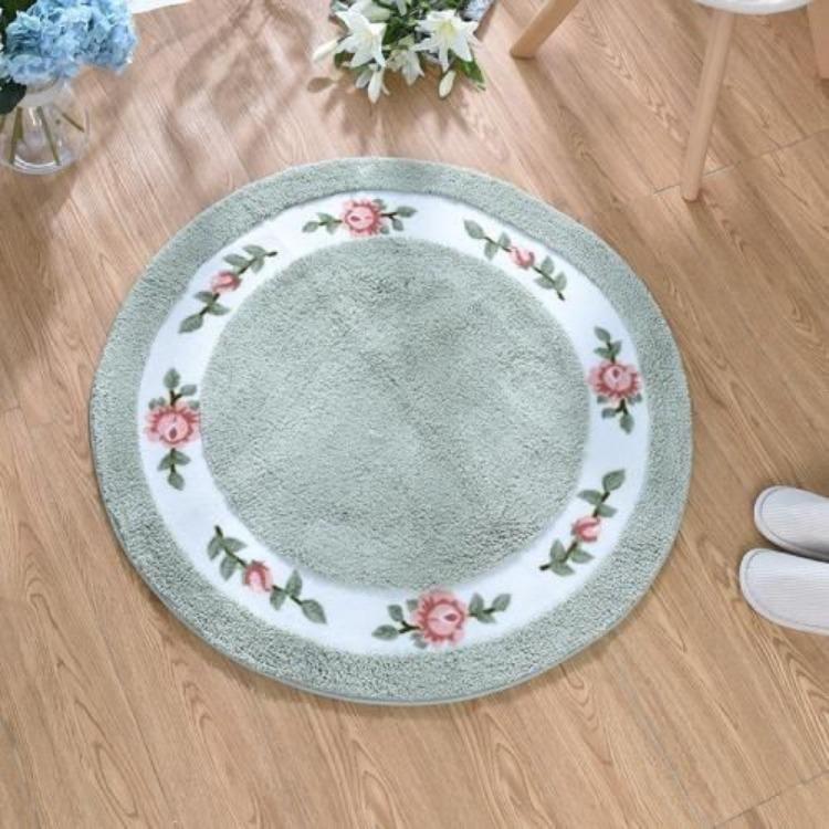 Circular Carpet Floor Mat Computer Chair Mat Simple Makeup Stool Foot Mat Anti Slip Carpet