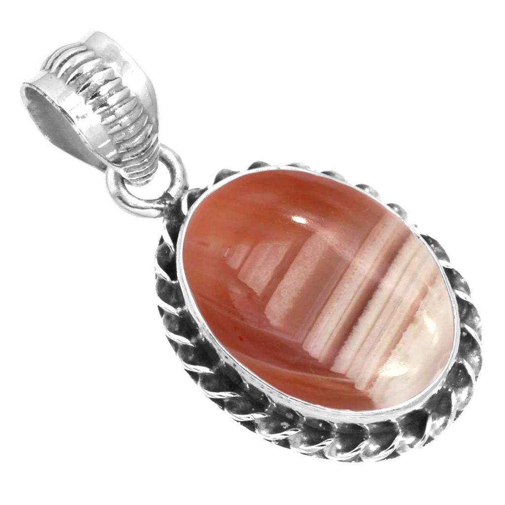 925 Sterling Silver Pendant Women Gemstone Handmade Jewelry Engagement Gift Amazonite Angelite Blue Opal Botswana Agate Mohave Azurite Chrysocolla