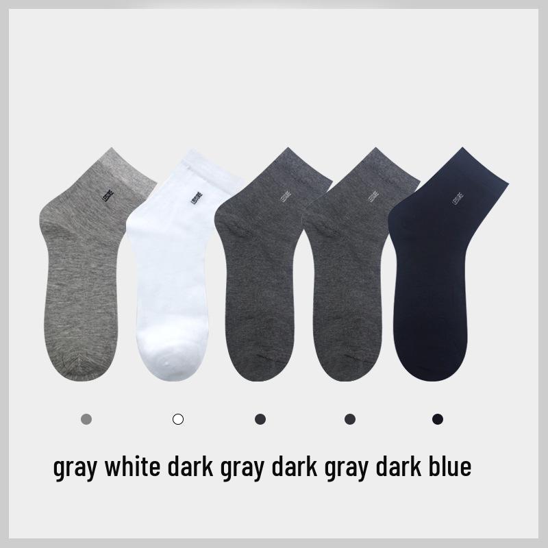 Chaussettes d'affaires en coton respirant pour hommes - Absorbantes la transpiration, déodorantes, antibactériennes, longueur mi-mollet pour le printemps et l'été