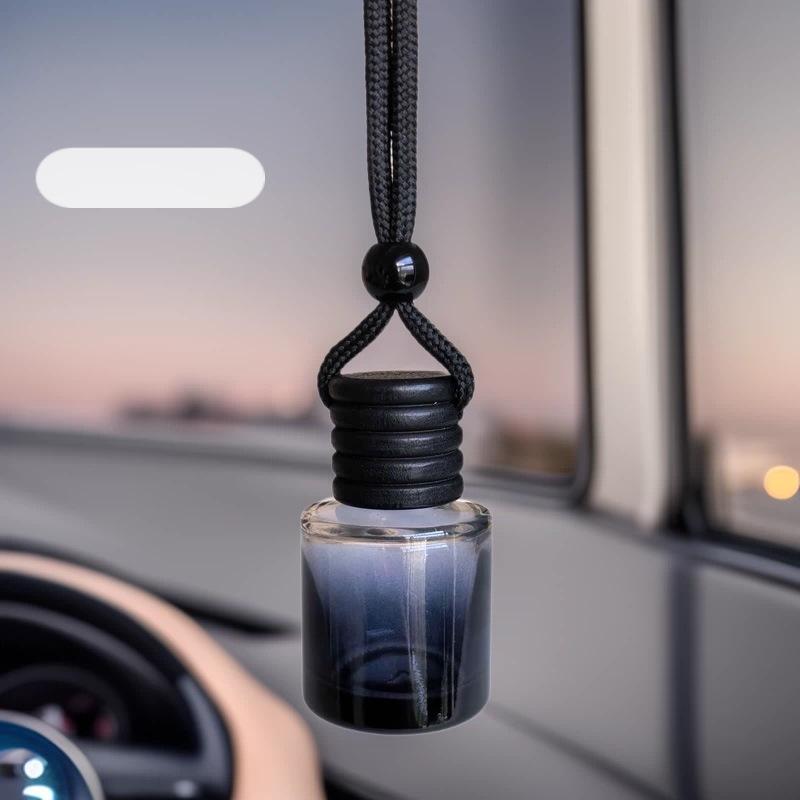 1Pcs Black Cap Dyed Cylinder Empty Bottle Car Essential Oil Diffuser Fragrance Air Freshener Scent Perfume Bottle Ornament