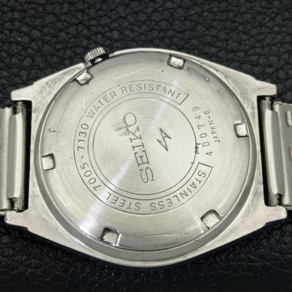 VINTAGE SEIKO 5 AUTOMATIC 7009A JAPAN MENS BLACK COLOR DIAL WATCH a500100-2 R151a-a500100