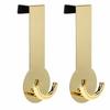 2pcs Gold/Black Door Hanger Fits 1.18in Thick Drawer Hook Heavy Duty Rack  For Clothes Bag Organizer
