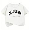 California Los Angeles Letter Printed  Fashion Kids Children's T-shirt Boys Girls Summer Spring Casual Top Tee Shirt