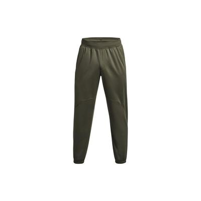 Unstoppable Solid Color Elastic Waist Training Tapered Knit Pants Men Pants Green 1379803-390