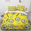 Cartoon Avocado King Queen Duvet Cover Fruit Funny Expression Bedding Set for Kids Teens Adult Green Quilt Cover with Pillowcase
