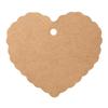 Heart-Shaped Retro Kraft Paper Gift Card - DIY Message Tag & Packaging Label