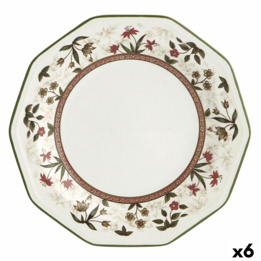 

Десертная тарелка Queen s Assam Цветастая Керамика 20,5 см (6 штук) - Queen s