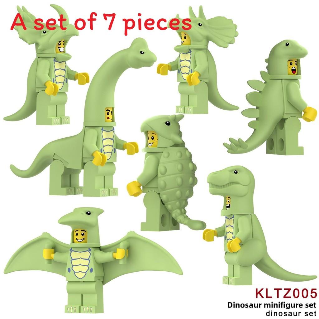

Multi Colored Dinosaur Assembled Building Blocks With Diy Assembly For Kids And Collectors зелёный