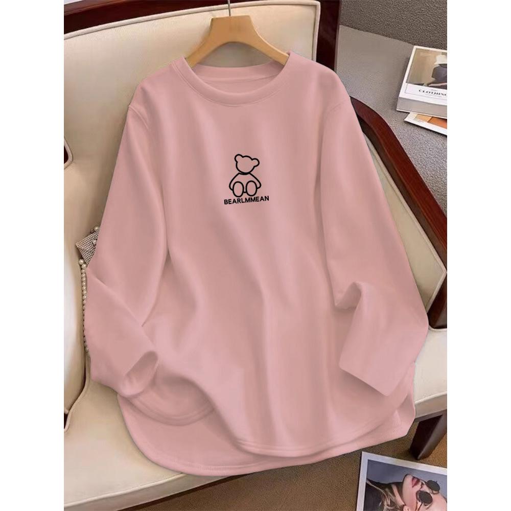 

Korean Retro Long-Sleeve Women s White Velvet Top - 2025 Autumn Collection M
