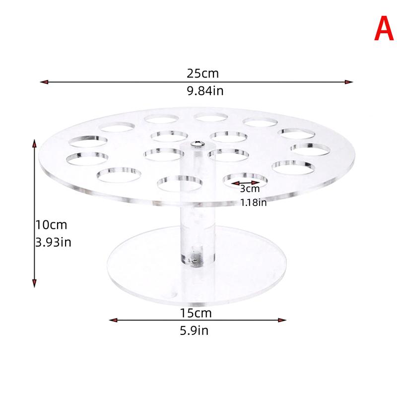 16/24 Holes Acrylic Ice Cream Cone Holder Cupcake Popcorn Rack Party Wedding Buffet Display Stand Transparent Ice Cream Shelf