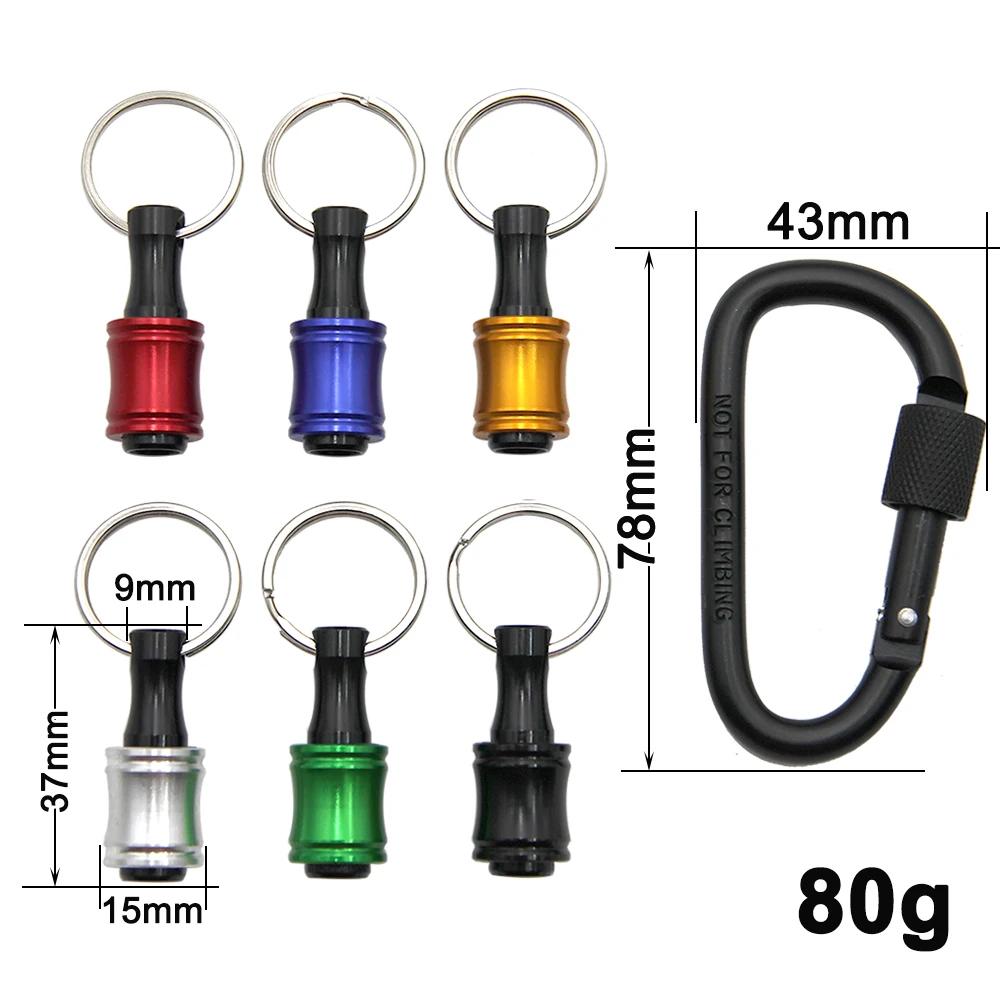 6pc Color Keychain Quick Change Extension Rod 1/4 Hexagonal Handle Screwdriver Head Quick Release Sleeve Conversion Rod Tool Set