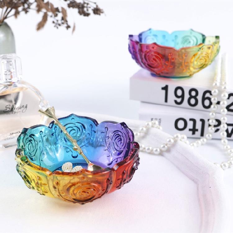 Schale Harzformen Silikon Lotus Epoxidharz Gießform DIY Schmuckkästchen Form