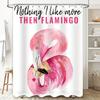 Flamingo Bath Towel Shower Curtain Watercolor Decorative Bathroom Accessories Set