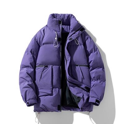 Kış Ceket Erkekler Parkas Kalınlaşmak sıcak tutan kaban Erkek Standı Yaka Düz Renk Rahat Parka Kadın Moda Yeni Sokak Pamuk kapitone ceket