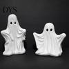 Hollow Sculpture for LED Halloween Ghost Figurine, Spooky Cute Statue, Retro White Indoor Holiday Decor Ornament Home Tabletop Fireplace Party