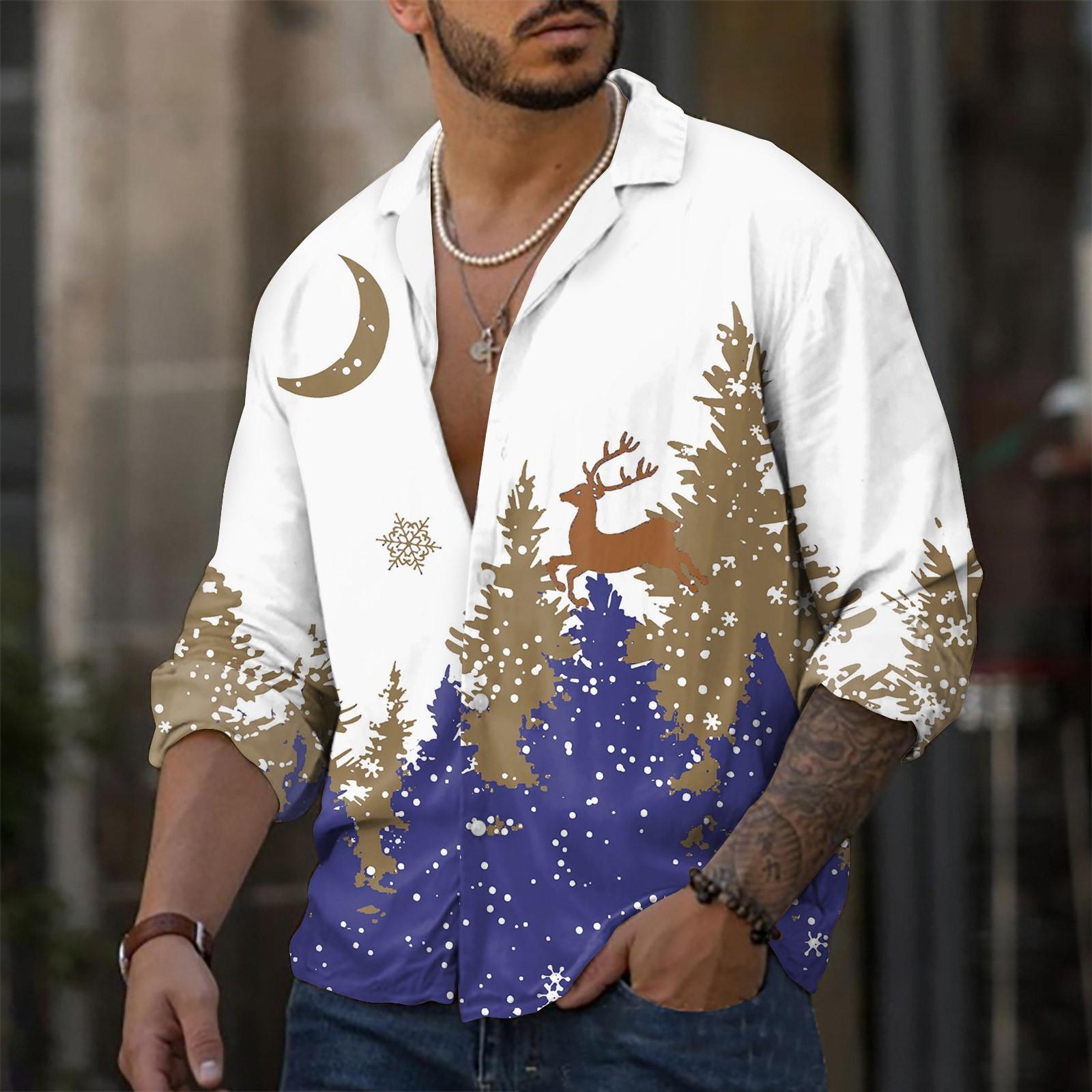 

Мужская повседневная свободная рубашка с длинными рукавами, модная рубашка с лацканами, топ XXL синий