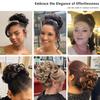 Combs Messy Bun Hair Piece Curly Dish Hair Buns Extension Thick Chignon Hairpiece Clip in Ponytail Scrunchies Hair Pieces for Women