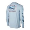 Mens Quick-Dry Fishing Shirt Long Sleeve UV Protection Outdoor Performance T-Shirt Breathable Round Neck