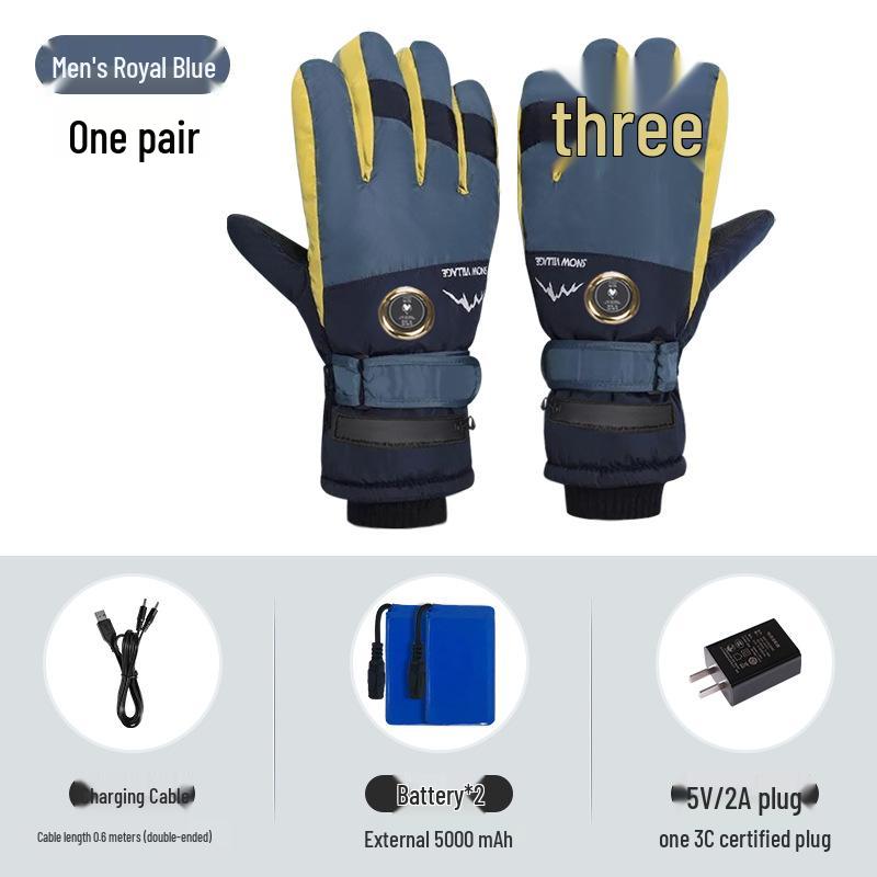 Infrared Heated Winter Gloves for Outdoor Cycling, Motorcycling & Skiing