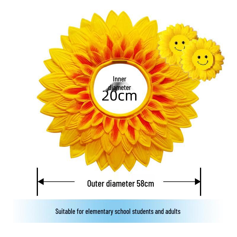 Children's Sunflower Headgear for Dance and Sports Events