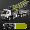 1/50 Diecast Cement Pump Truck Model Metal Concrete Conveyor Pump Truck Cement Transport Engineering Vehicle Model Kids Toy Gift