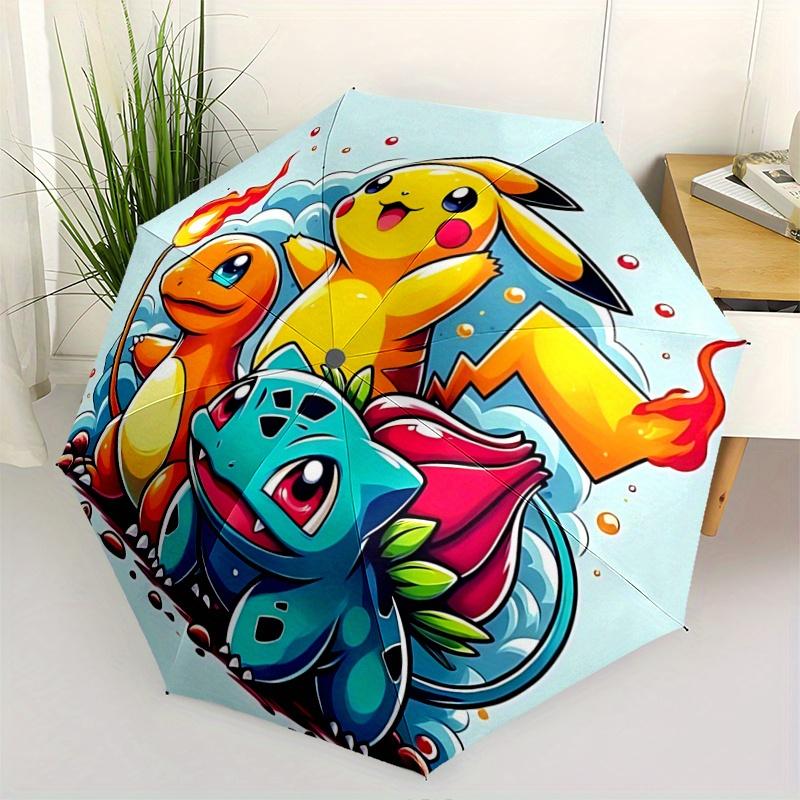 

1pc Pokémon Automatic Folding Umbrella - 3 Folding Design, Vivid Cartoon Pattern, Suitable for Outdoor Activities, A Gift for Fans In All Seasons