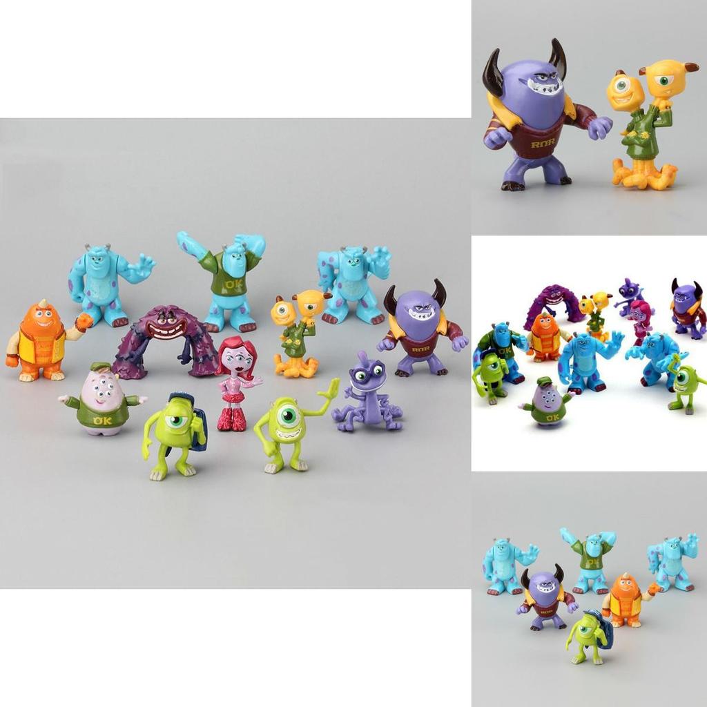 Engaging 12 Pcs Monsters University Sully Mike Anime Figurine Set For Tiny Hands And Imagination
