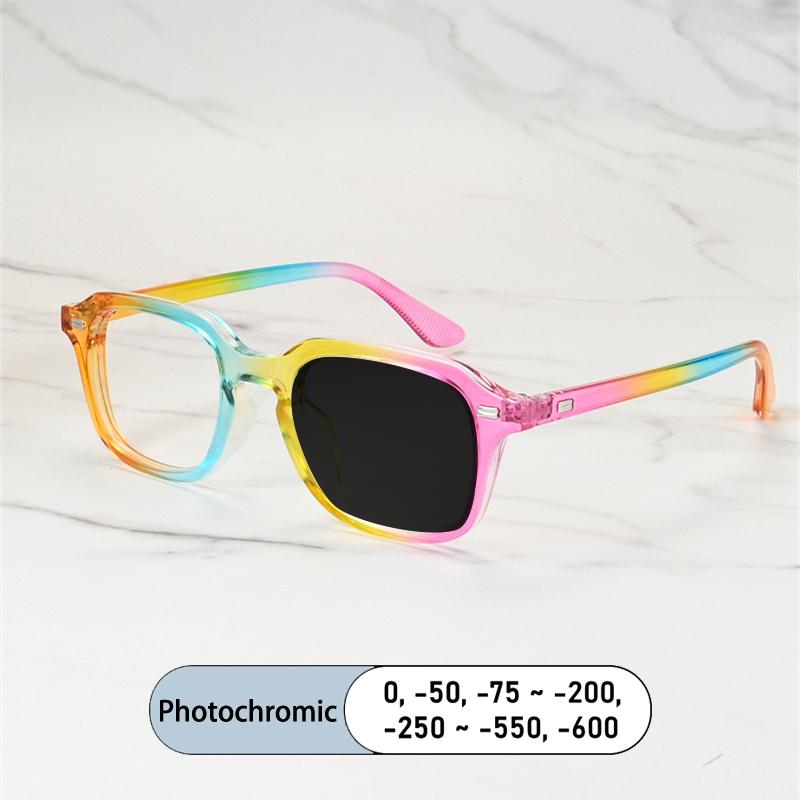 Vintage Brand Square Frame Myopia Glasses Prescription Nearsight Anti Blue Light Women Eyewear 89239