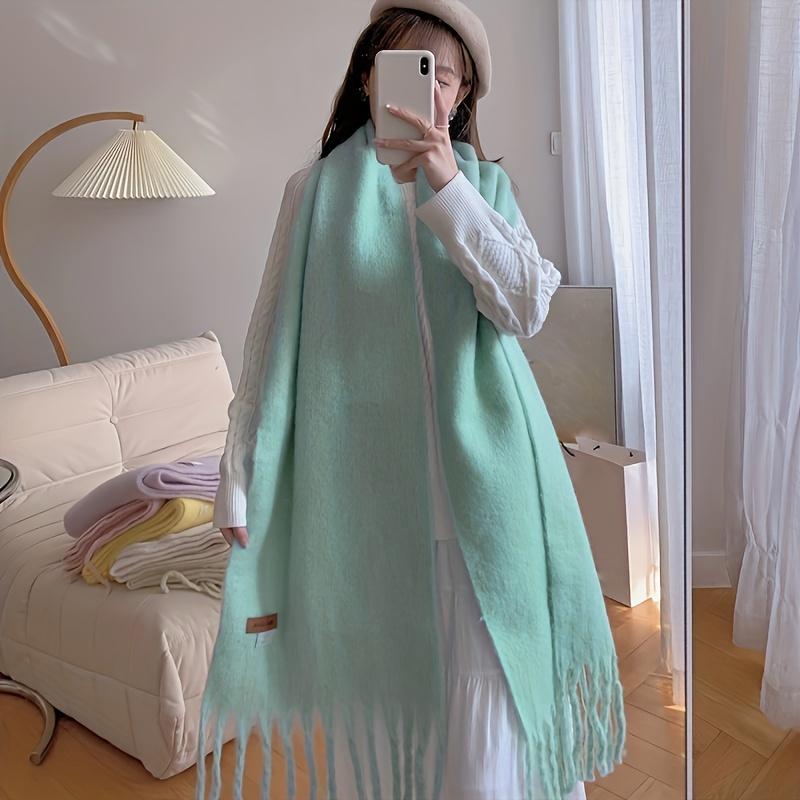 

Dream Macaroon Color Matching Scarf Winter Soft Soft Soft Comfort Imitation Cashmere Long Neck Scarf One Size& 8Y