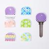 5 Random Color Floral Silicone Key Caps Creative Key Identifier Anti-Slip Key Protective Cover