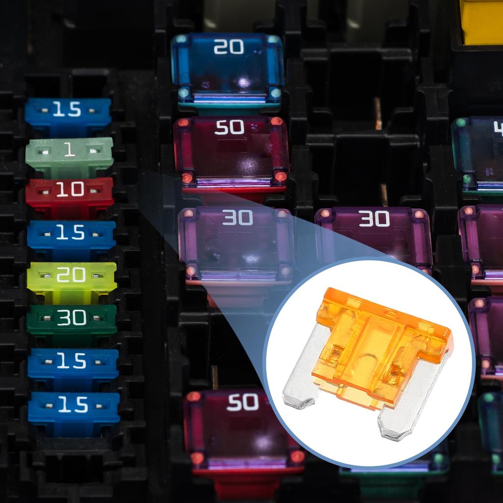 X AUTOHAUX 30pcs Low Profile Mini Style Fuse 5A Style Fuse Replacement
