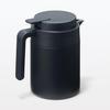 MUJI Wide-Mouth, Easy-to-Wash Insulated Tabletop Pot, Black, 0.8L, 84334559