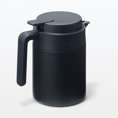MUJI Wide-Mouth, Easy-to-Wash Insulated Tabletop Pot, Black, 0.8L, 84334559