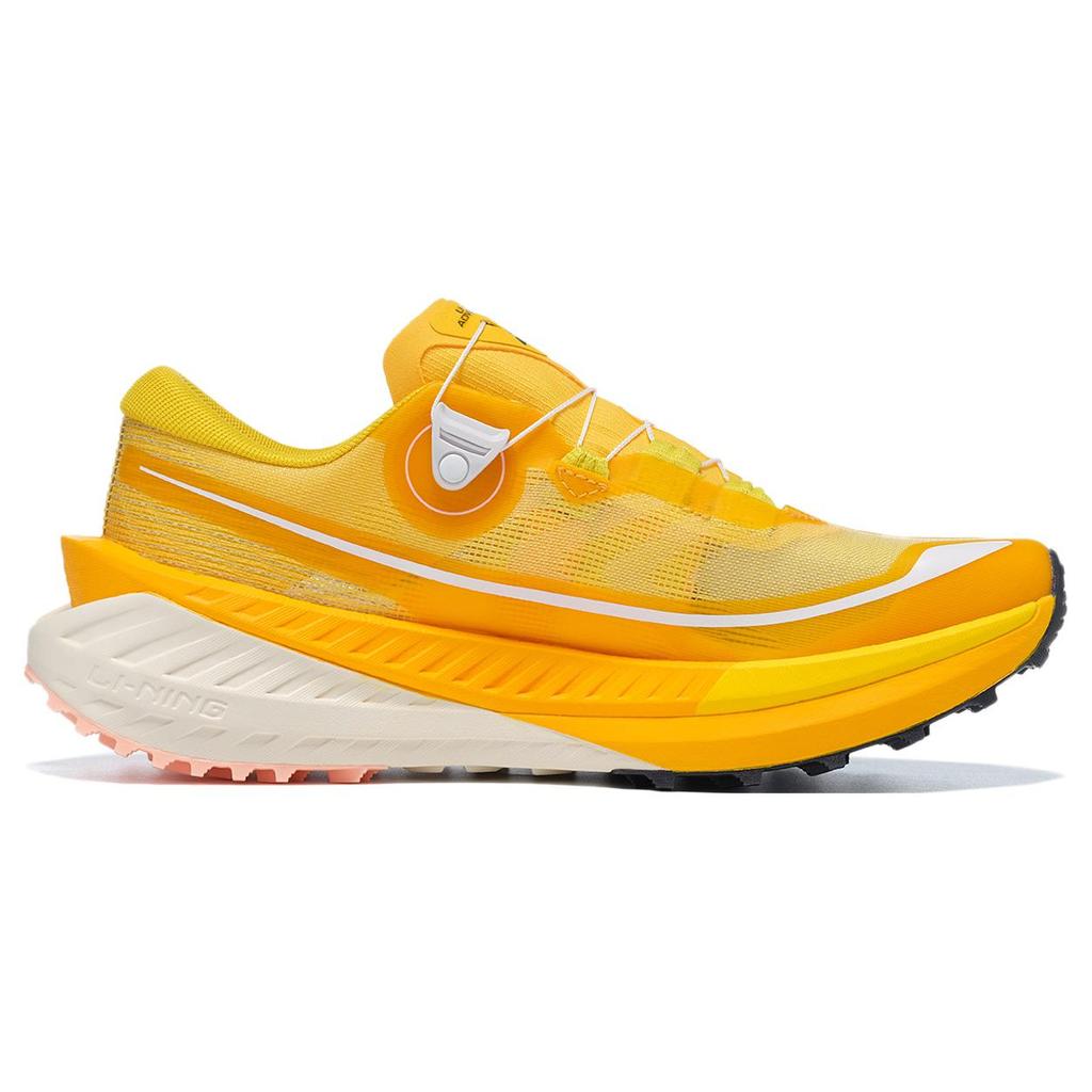 Li Ning Fabric Cushioning Slip Resistant Low Top Running Shoes Women's Chromium Gold ARNT002-1